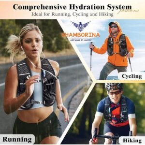 Shamborina Running Vest With Hydration Bags - Perfect for Running,Hiking,Cycling, Riding and Athletics