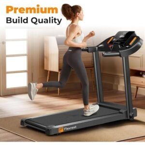 14km/hr Flexnest Treadmill With Manual Incline,Bluetooth,Inbulit Speaker,3.5H,max 100kgs - Foldable