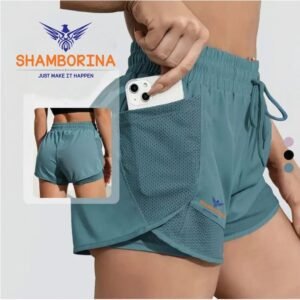 Shamborina 2 in 1 Gym Shorts with Leggings – Comfortable, Stylish & Performance-Ready