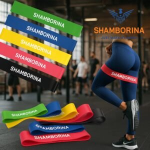 5 Pcs Shamborina Resistance Bands for Working Out, Elastic Exercice Loop Bands for Physical Therapy, Yoga Starter Set of Stretch Bands for Booty Legs, Pilates Flexbands