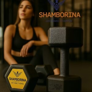 Pair of 2.5kgs Hexagonal Shamborina Plastic Coated Dumbbells -( Total 5kg)