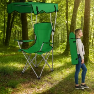 Foldable Camping Chair With Canopy Shelter
